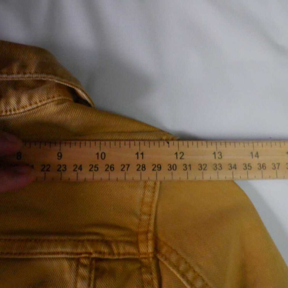 Kidpik Girls Size Small 7/8 Yellow Mustard Jacket Metal Button Up - Picture 7 of 11
